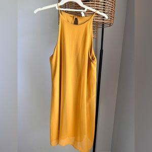 Mustard yellow cocktail dress